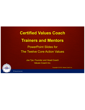 Certified Values Coach Trainers and Mentors